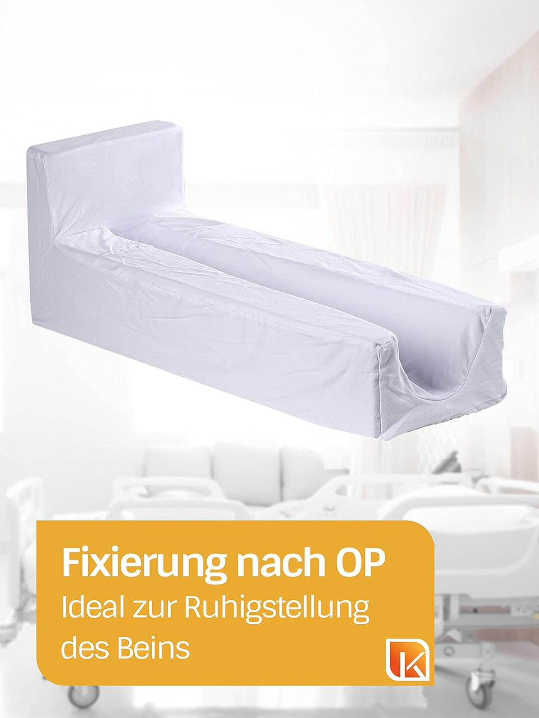 Dr. Paul Koch | Beinflachlagerungsschiene Aus Schaumstoff | Inklusive Weisser Baumwollbezug | Seitli