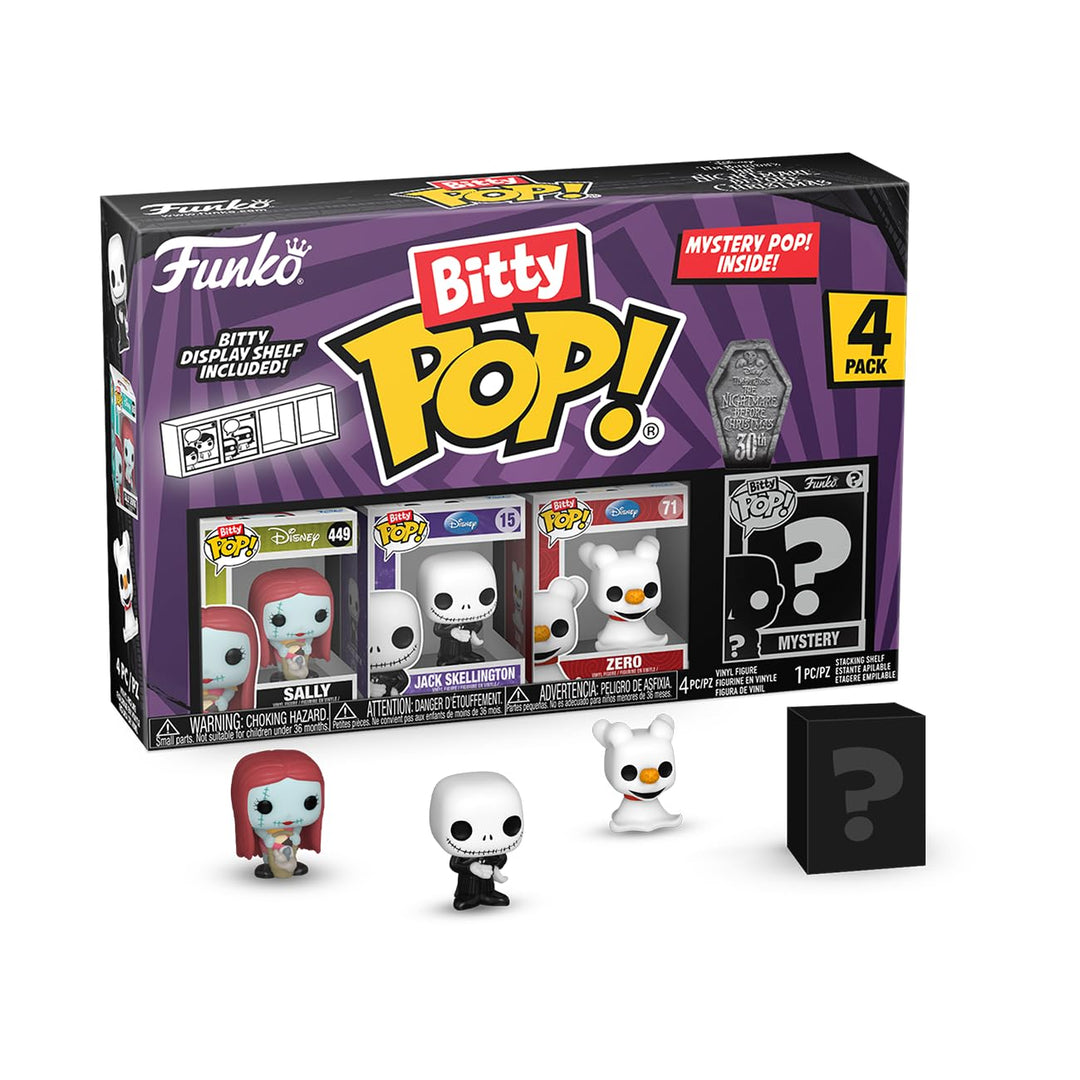Funko Bitty Pop! The Nightmare Before Christmas - Sally 4PK - Sally, Jack Skellington, Zero und eine