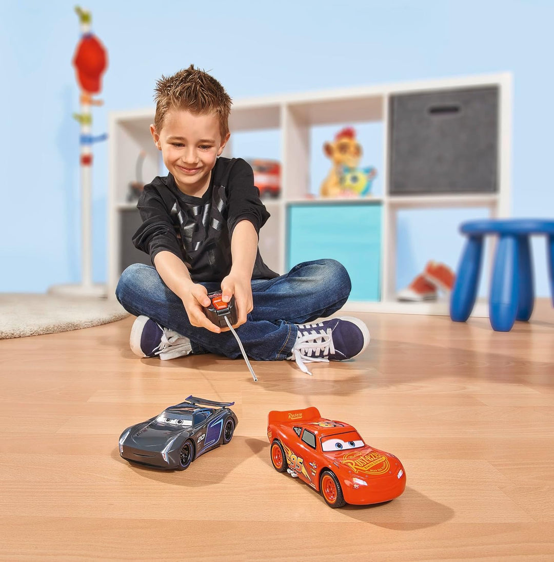 Jada Toys - RC Cars 3 Lightning McQueen 14 cm - Ferngesteuertes RC Auto mit 1-Kanal Funksteuerung -