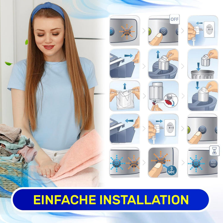 MONTERAL XD9070E0 für Rowenta Liberty Powersteam Antikalk-Kartusche, Set 4, geeignet für Hitze, für