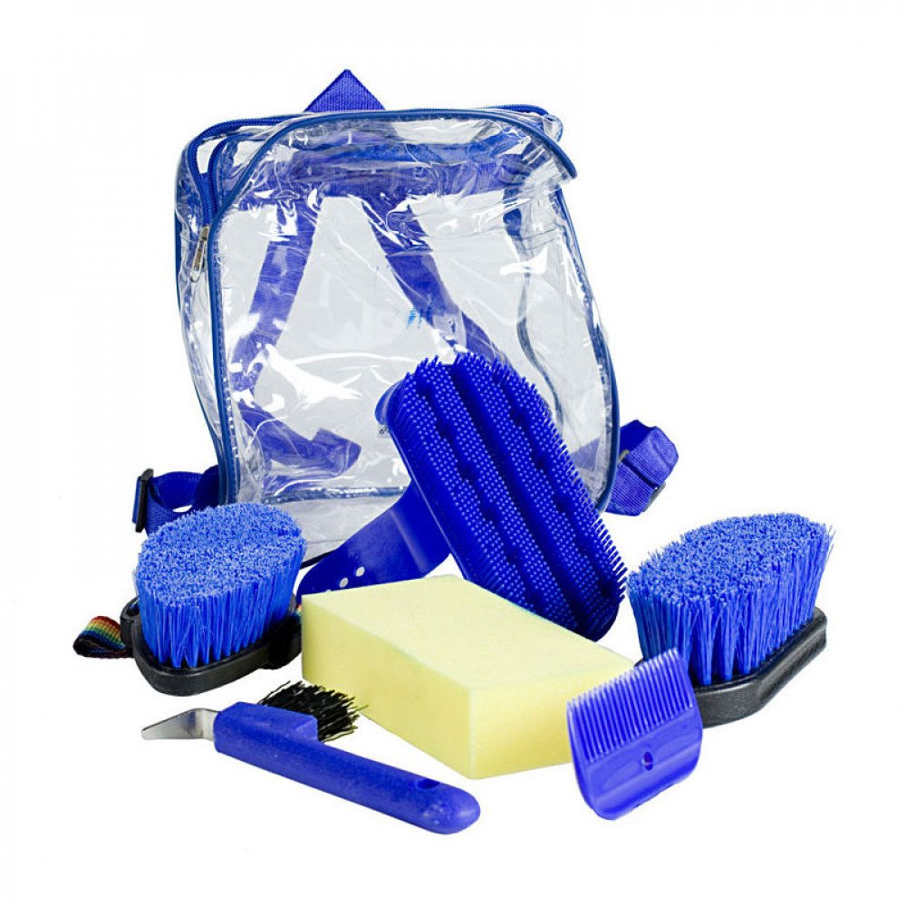 HORZE Pferdeplege-Set, 6 teilig, Blau, One size Blau, One size Blau
