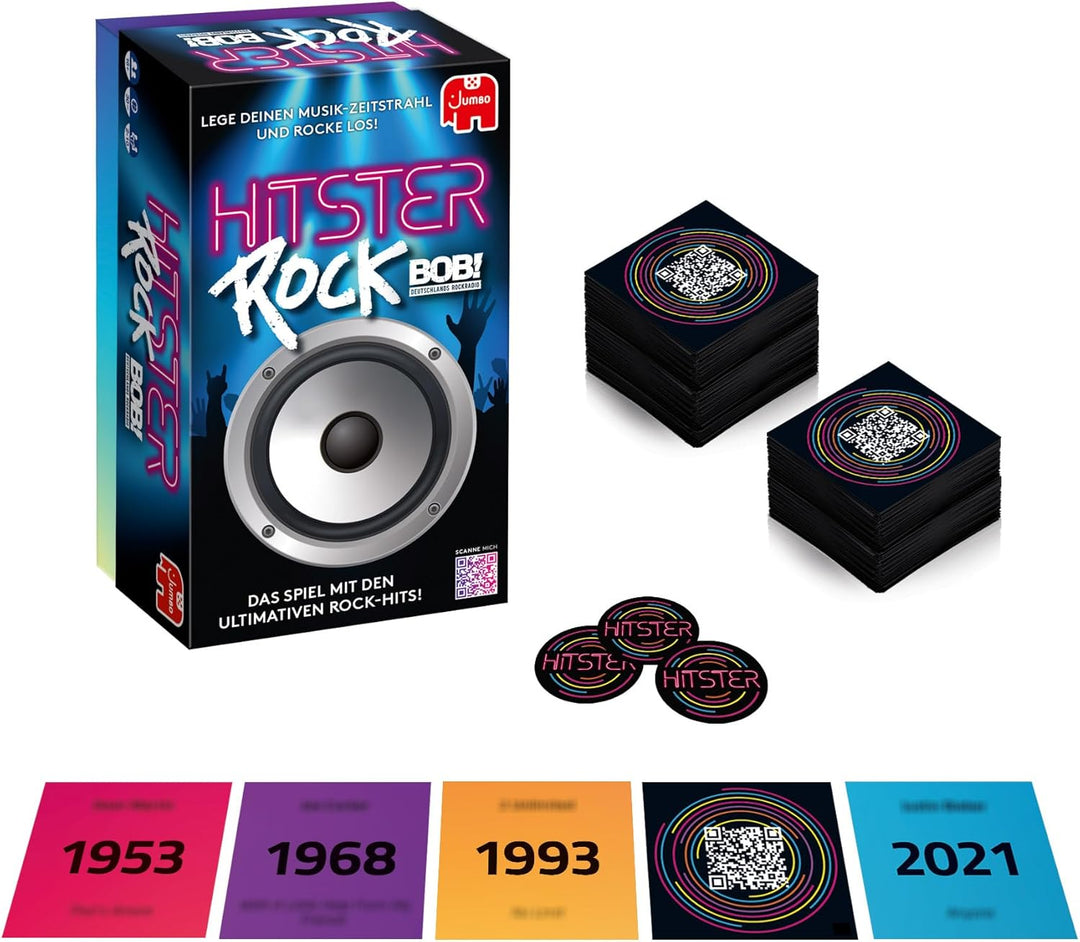Hitster Rock, EIN Party- und Kartenspiel für Erwachsene und Familien - 2 bis 10 Spieler ab 16 Jahren
