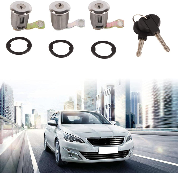 Suuonee Türschloss Set 252522 Autotürschloss Barrel Set mit Schlüssel für Partner Berlingo Xsara [#1