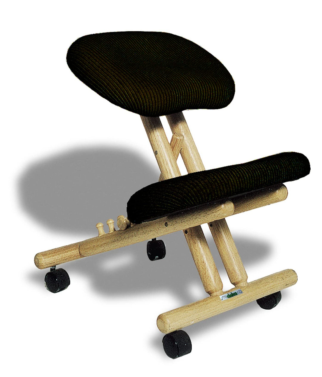 cinius Ergonomischer Stuhl Orthopädischer Kniestuhl Computerstuhl Kniehocker Stoff Natural/Schwarz F