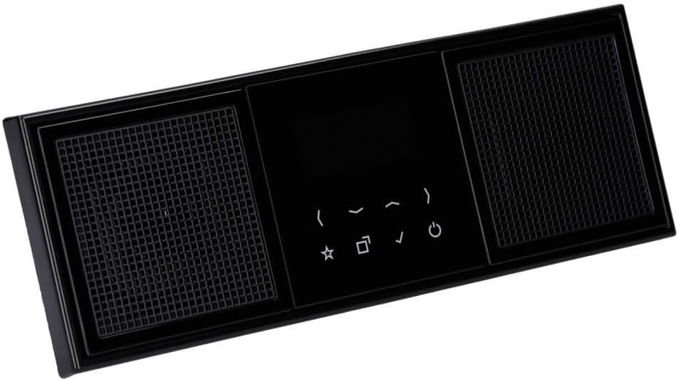 Jung Smart Radio DAB Bluetooth Komplett-Set Serie LS Schwarz mit 2 Lautsprechern DABLS2BTSW und 3-Fa