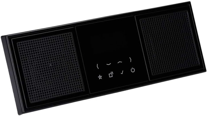 Jung Smart Radio DAB Bluetooth Komplett-Set Serie LS Schwarz mit 2 Lautsprechern DABLS2BTSW und 3-Fa
