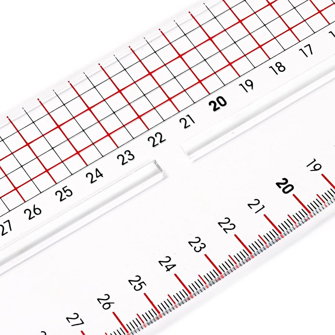 Prym 611501 Kurvenlineal 52,5 x 16 cm – Transparentes Schneiderlineal für Rundungen, Taille, Hüfte,