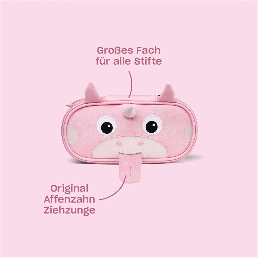 Affenzahn Stiftemäppchen für den Kindergarten, Federmäppchen für Kinder mit Tiermotiv und Ziehzunge