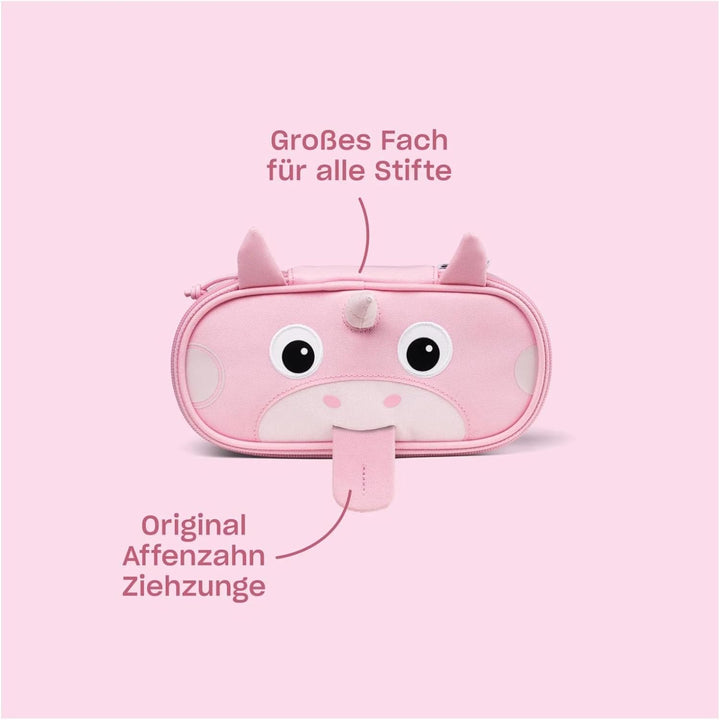 Affenzahn Stiftemäppchen für den Kindergarten, Federmäppchen für Kinder mit Tiermotiv und Ziehzunge