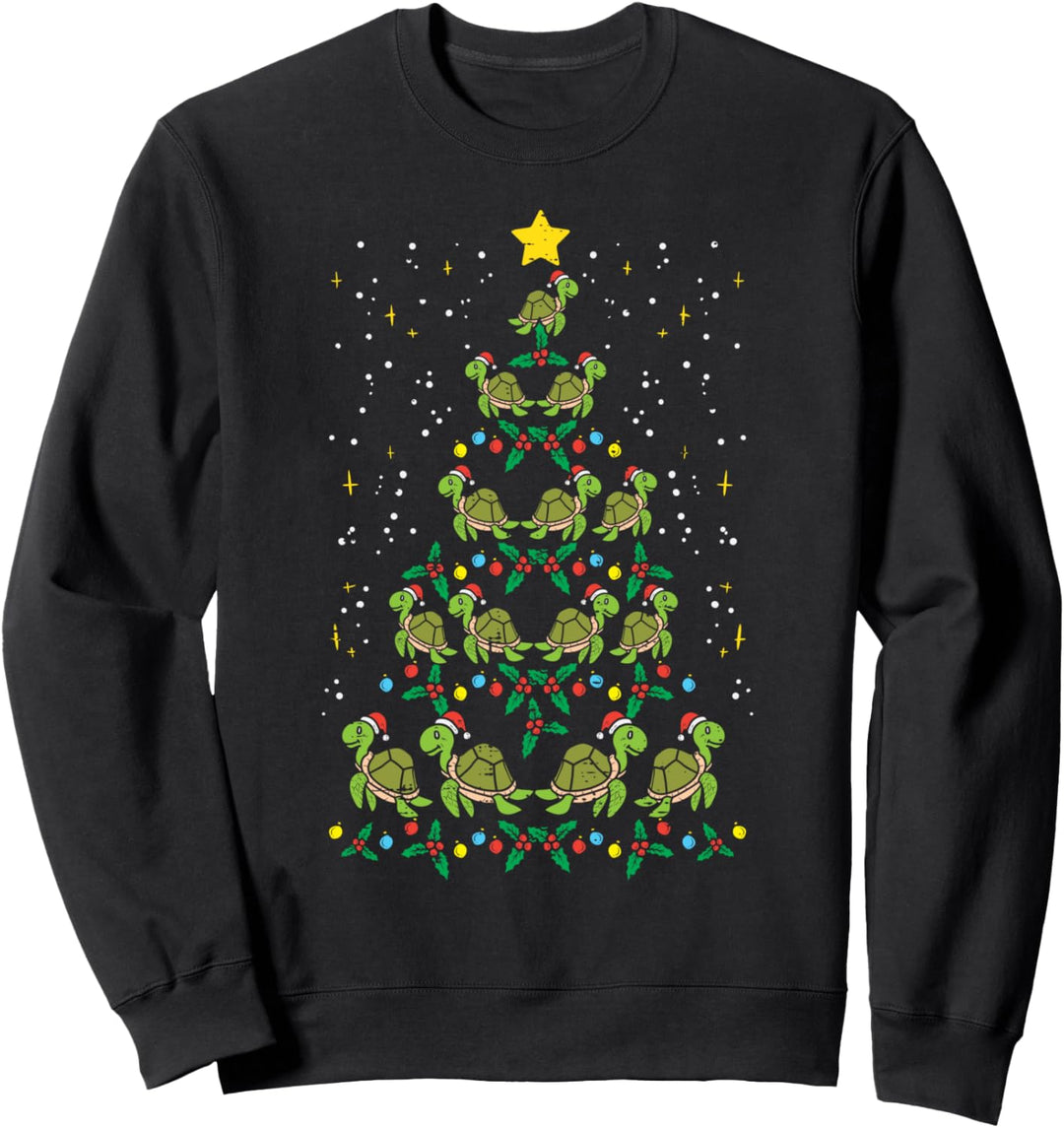 Santa Sea Turtles Christmas Tree Cute Xmas Animal Lover Gift Sweatshirt