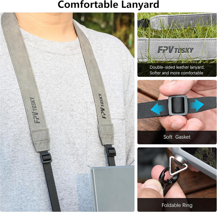 FPVtosky RC 2 Sun Hood Cover mit Lanyard für DJI Mini 5 Pro/4 Pro/DJI Air 3/3S Zubehör,Kit beinhalte