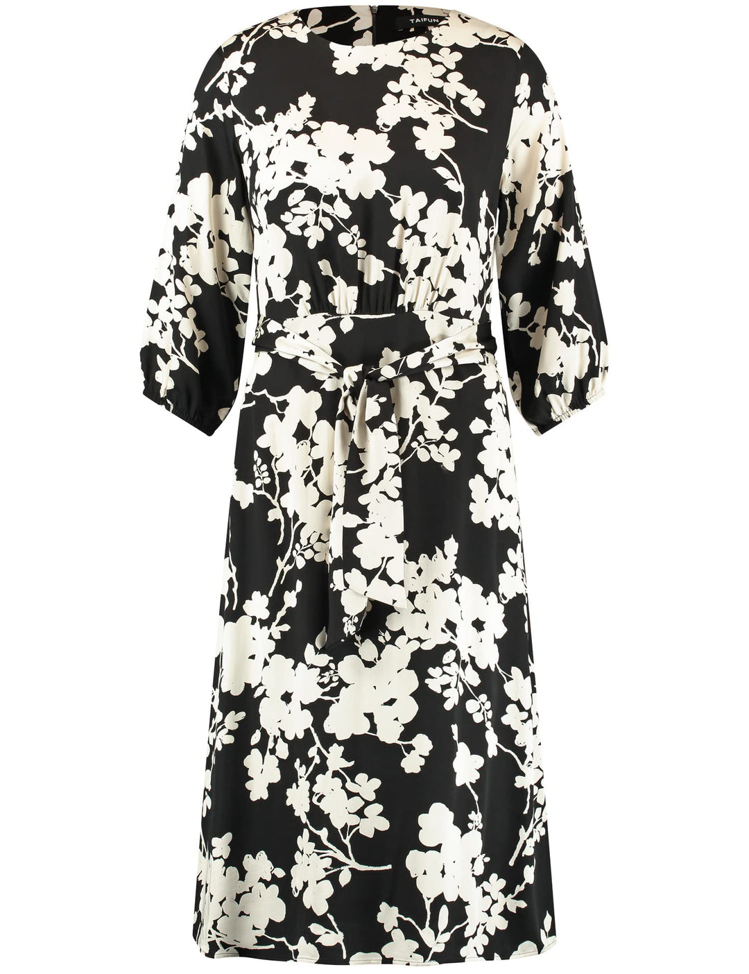 Taifun Damen Kleid 34 Schwarz Gemustert, 34 Schwarz Gemustert