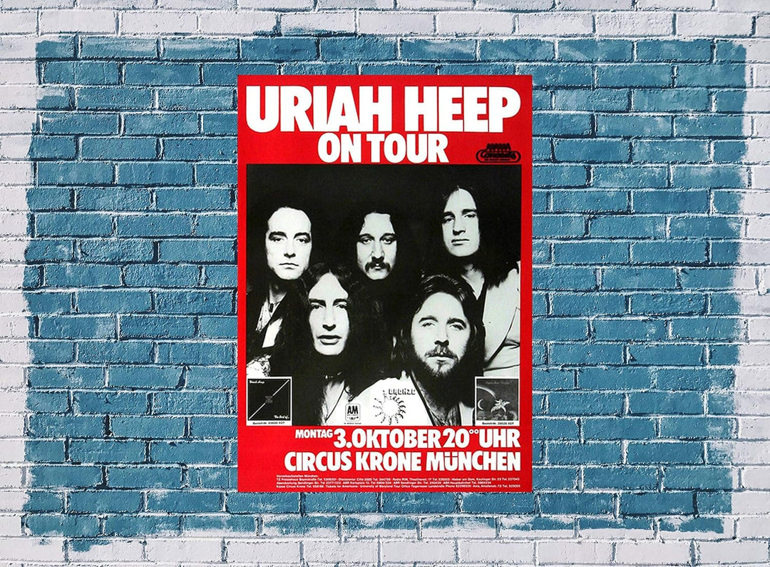 Uriah Heep - Firefly, München 1977 » Konzertplakat/Premium Poster | Live Konzert Veranstaltung | DIN