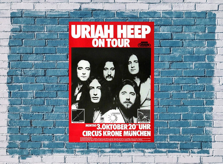 Uriah Heep - Firefly, München 1977 » Konzertplakat/Premium Poster | Live Konzert Veranstaltung | DIN