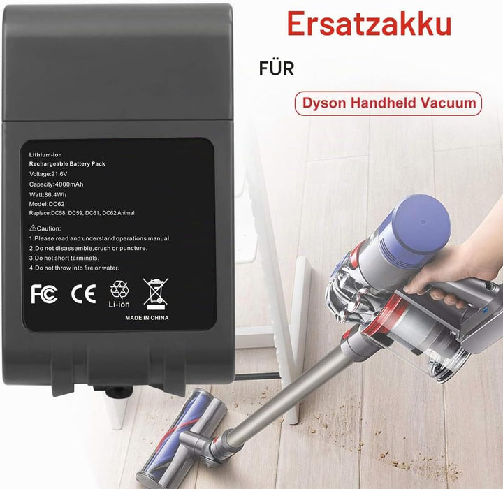 ARyee V6 Akku Ersatzakku für Dyson V6 DC58 DC59 DC61 DC62 DC72 DC74 SV03 SV06 SV09 kabelloser Staubs