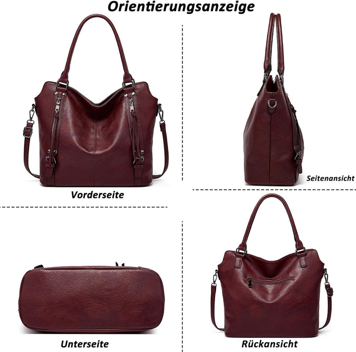 TAN.TOMI Handtasche Damen,Handtaschen Set,Umhängetasche Gross Schultertasche Frau Elegant Henkeltasc