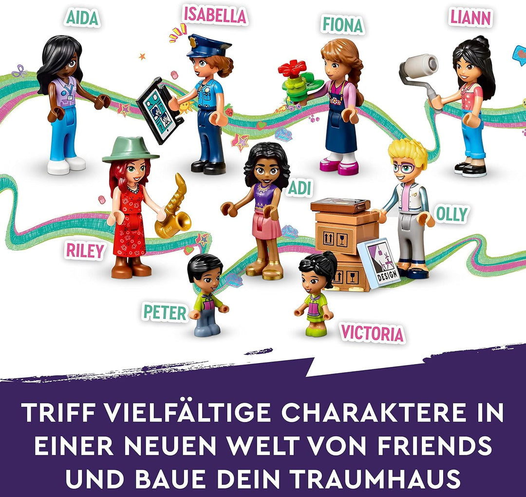 LEGO 41732 Friends Stadtzentrum, kreatives Modular Building Spielzeug, Dekorieren & Ausstellen im Pu