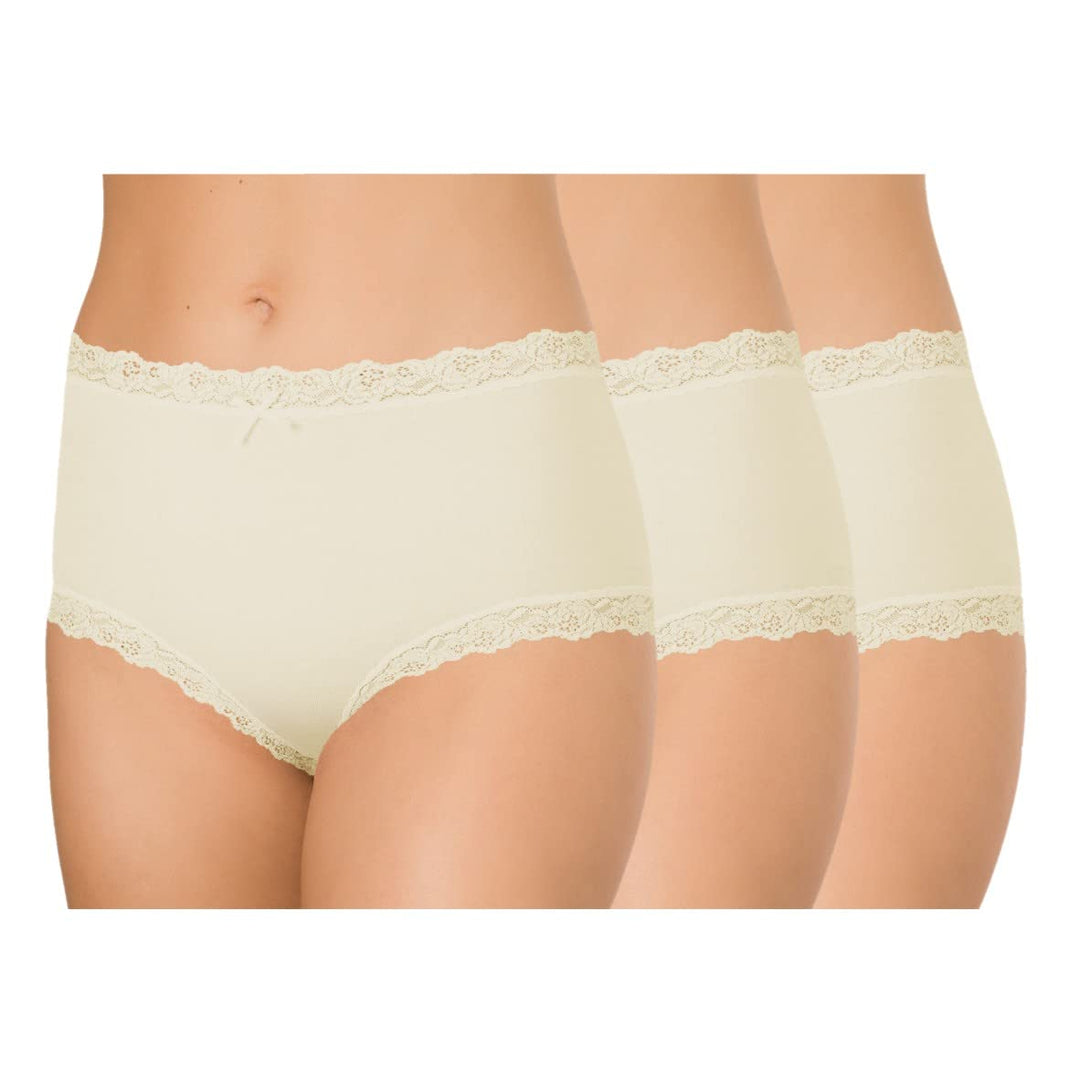Nina von C. Damen-Taillenslip 3er-Pack Modal Champagner 38, Champagner 38