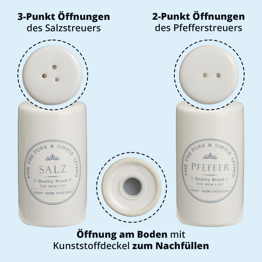 KHG Menage Set, Öl- & Essig-Spender Salz- & Pfefferstreuer, Öl Essig Dosierer, Salz & Pfeffer Streue