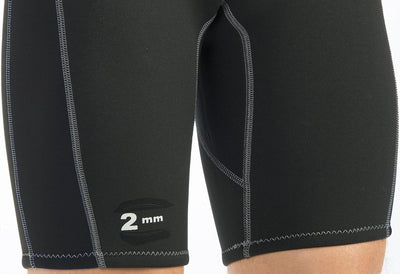 Cressi Lido Man - Shorty Neopren High Stretch 2 mm Neoprenanzug für Herren Schwarz- Grün 3XL, Schwar