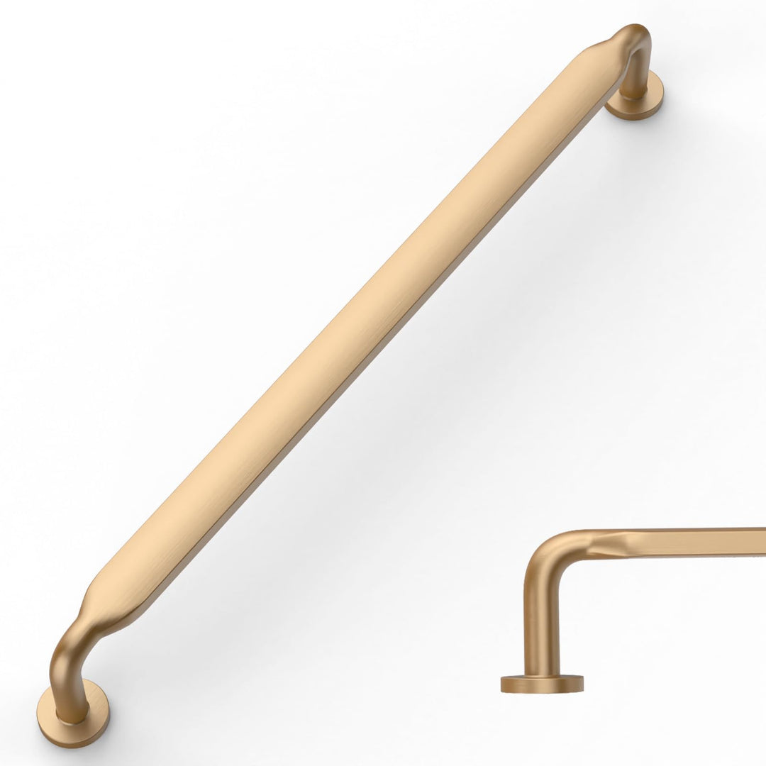 Amerdeco 10 Stück Möbelgriffe Champagner Bronze, 192mm Lochabstand, Zinklegierung Schubladengriffe &amp;