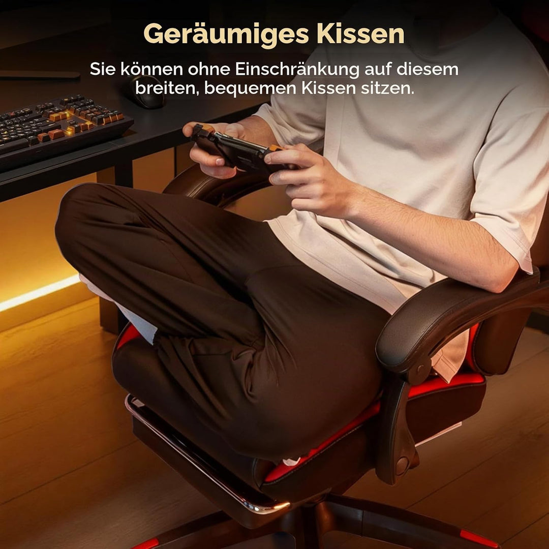 GTPLAYER Gaming Stuhl, Gaming Chair, Ergonomischer Höhenverstellbarer Bürostuhl, Zweckmässig für Win