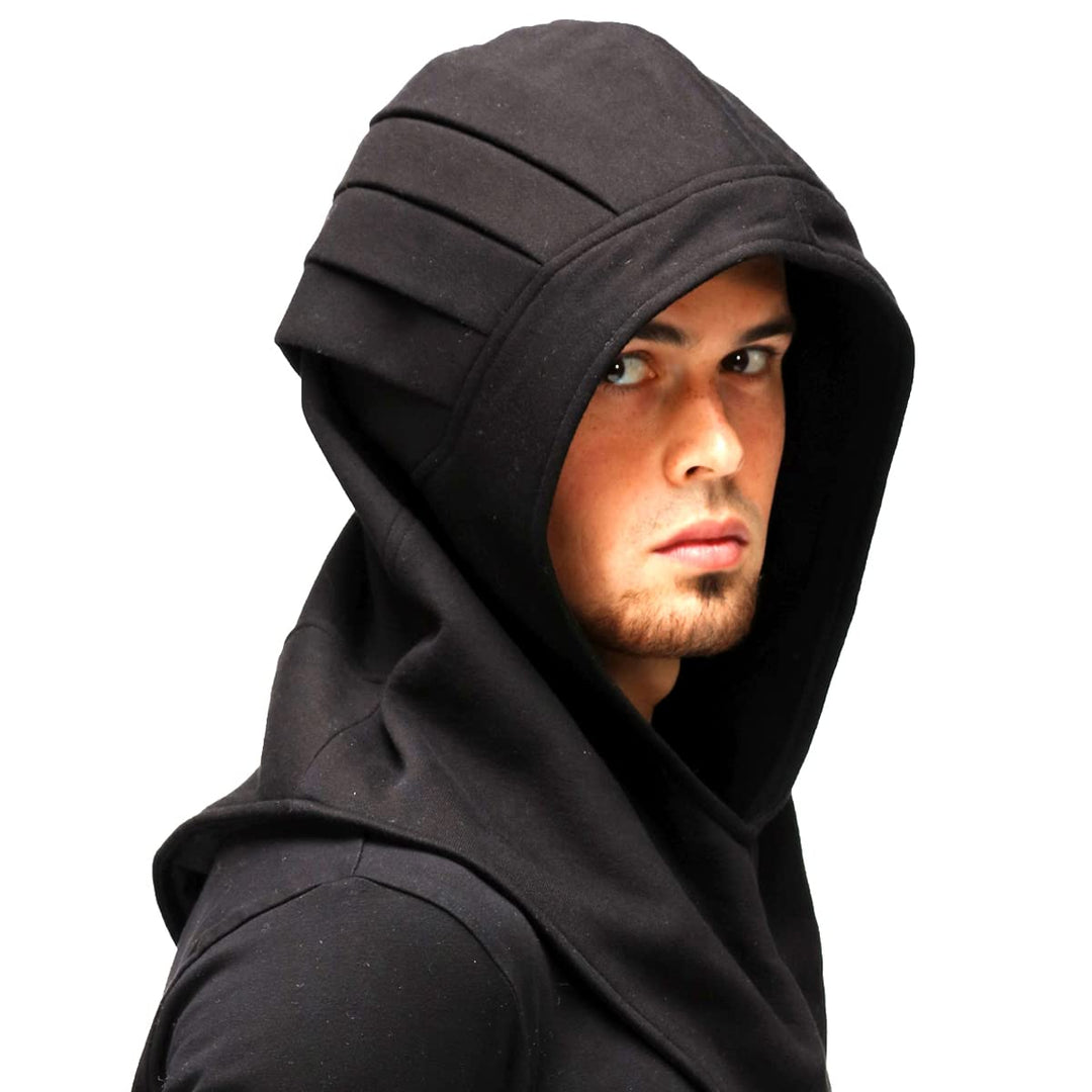 Mortal Ninja Black Combat Hood Samurai Maske Skorpion Kostüm Sub Zero Cosplay .., Schwarz , One size