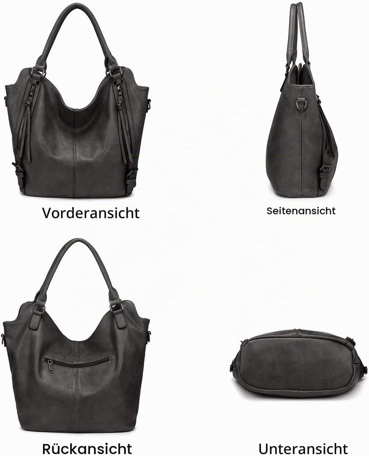 Realer Damen Handtaschen Gross Shopper Lederhandtasche Schultertasche Umhängetasche Geldbörse Hobo D