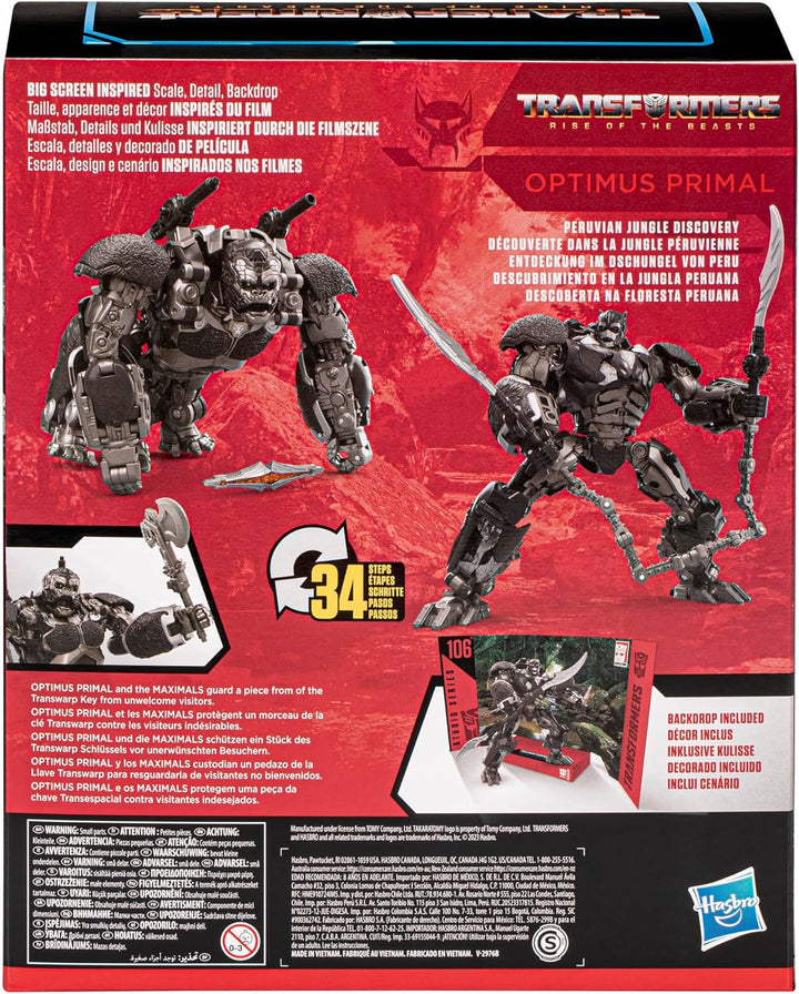 Transformers Studio Series Leader-Klasse 106 Optimus Primal Figur (21,5 cm) zu Transformers: Aufstie