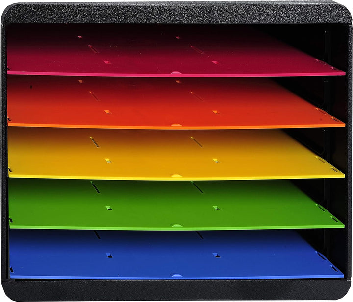 Exacompta 305798D Premium Ablagebox Querformat mit 5 Fächern für DIN A+ Dokumente. Belastbare Schubl