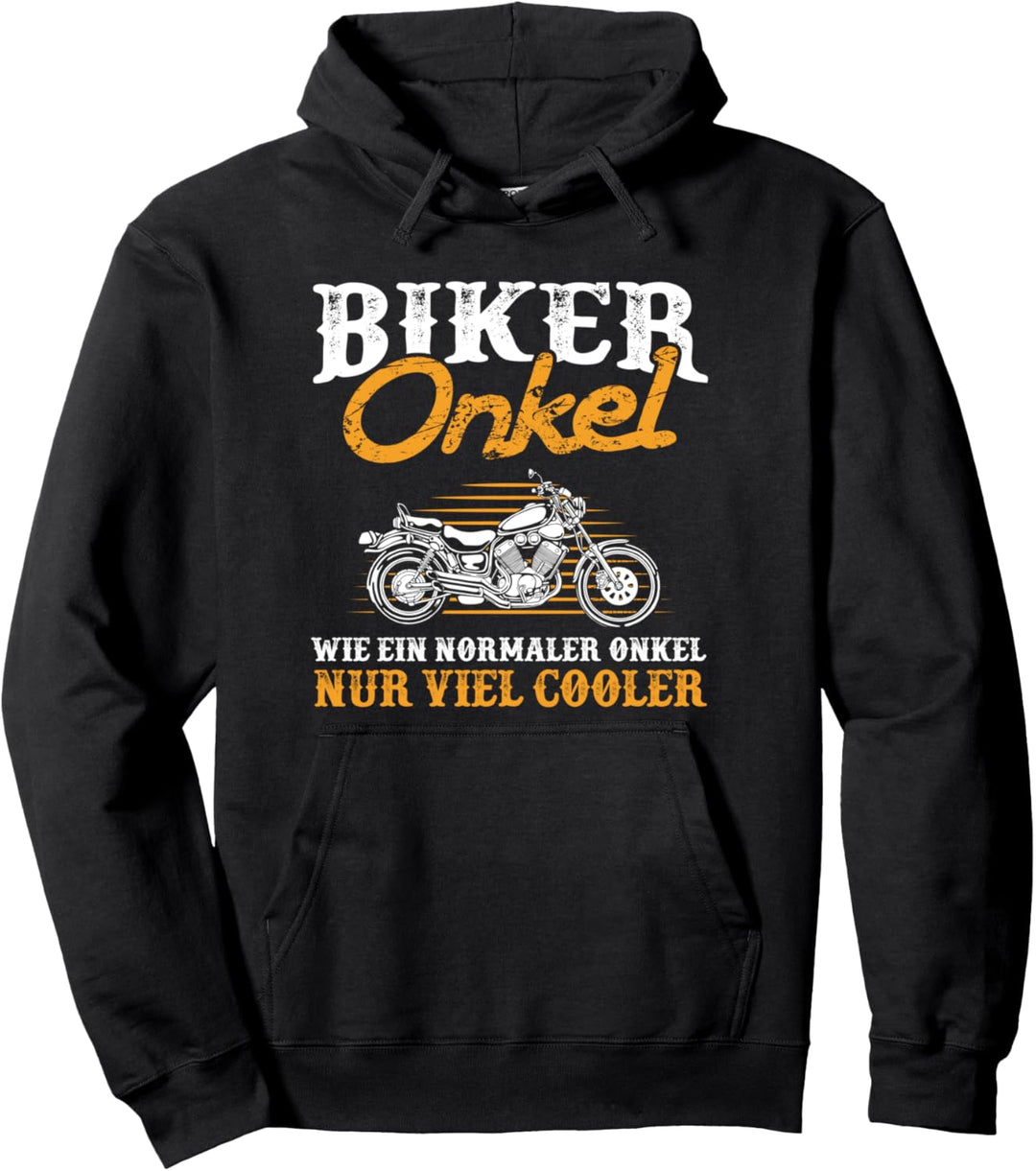 Biker Onkel Cooler Motorrad Fahrer Onkel Geschenk Pullover Hoodie