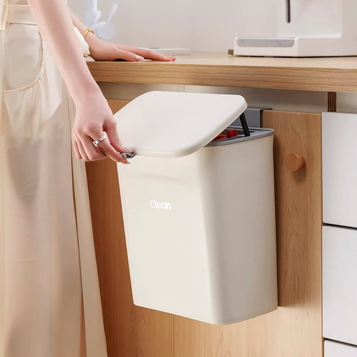 Komposteimer Küche,10L Biomülleimer,Camping Mülleimer,Hängender Mülleimer Küche mit Deckel für Badez