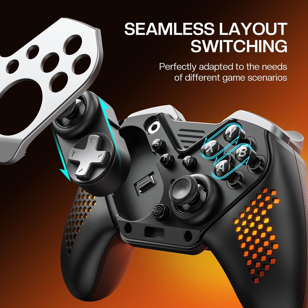 NYXI Flexi Wireless PC Controller - Hall Effect Sensing Joystick, Hall Analong Triggers, Interchange