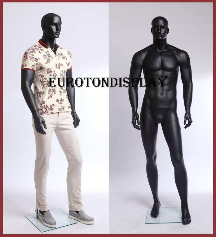 Euroton XM-11-8 schwarz lackierte abstrakte Schaufensterpuppe in Matt Mannequin Mann männliche Schau
