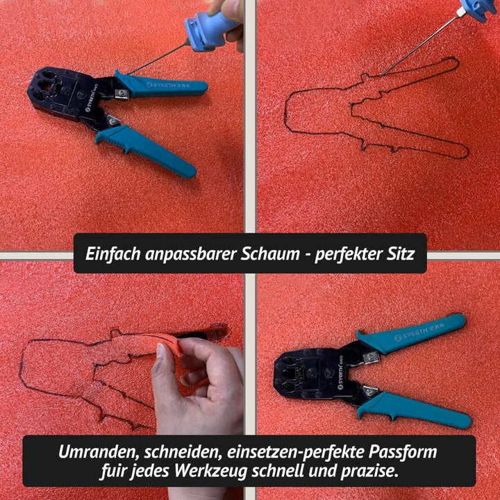 3 StüCk 40×30×5cm Schaumstoffeinlage Werkzeug,Precision Defined Werkzeugkisten-Schaumstoff,Multilaye