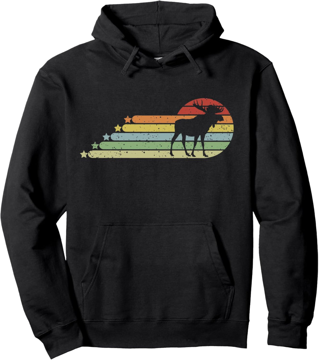 Lustiges Elch Skandinavien Retro Vintage Elche Geschenk Pullover Hoodie