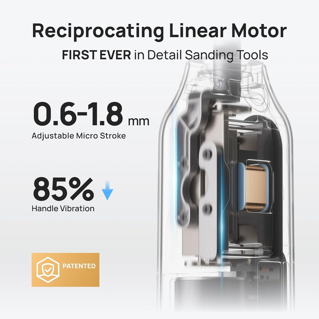 HOZO NeoSander Reciprocating Detail Sander, Mini elektrischer Multifunktionswerkzeug-Stiftschleifer