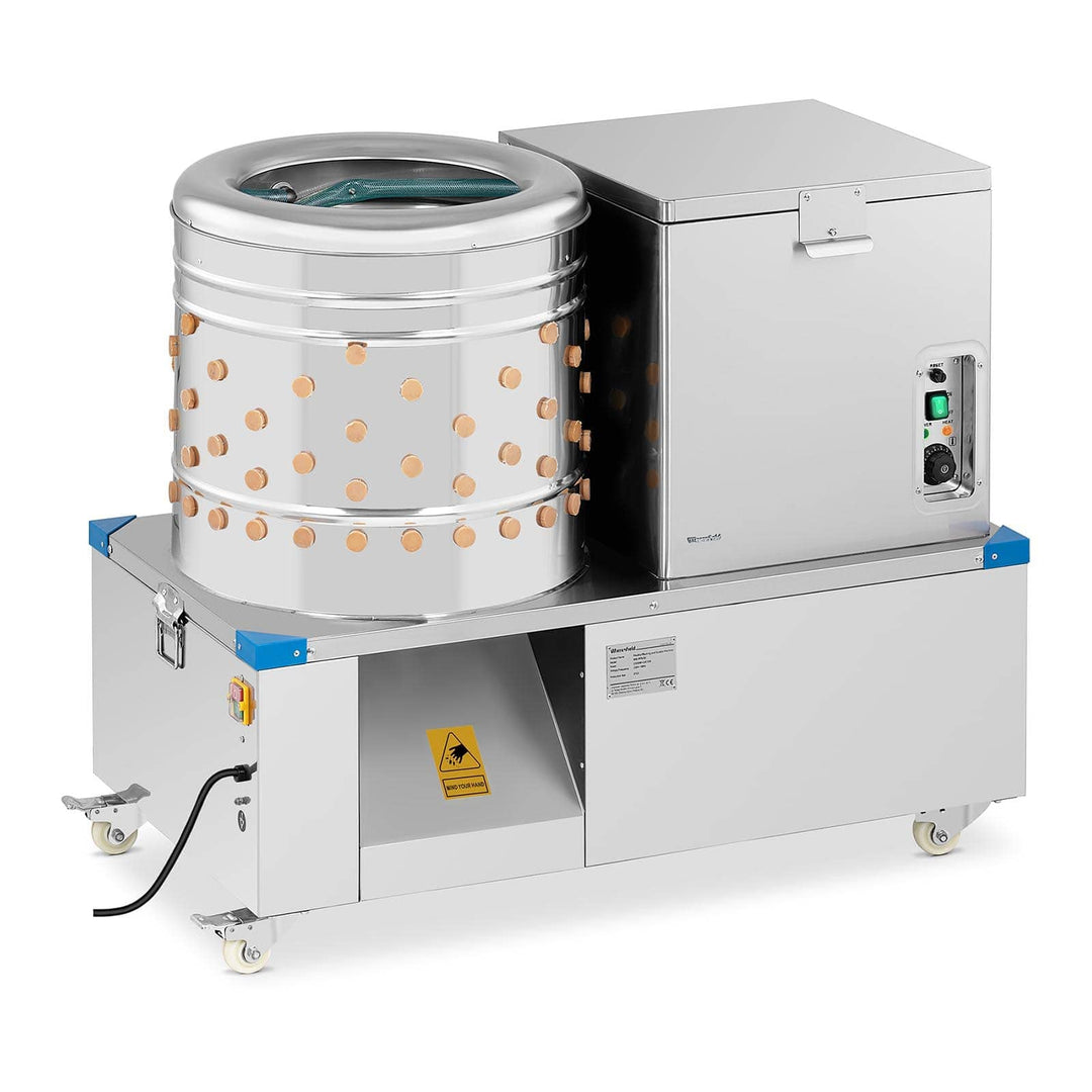 Wiesenfield WIE-PPS-55 Rupfmaschine und Brühkessel für Geflügel Trommel 55 cm 3-4 Hühner pro min Rup