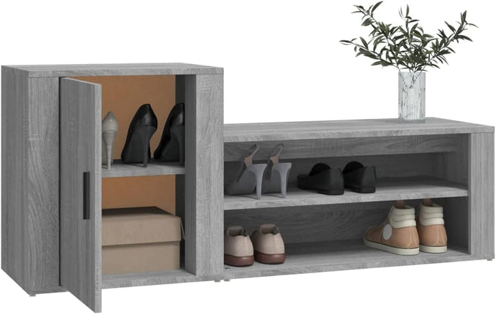 Tidyard Schuhbank, Schuhregal Schuhschrank mit 2 Fächer, Schuhaufbewahrung, Sitzbank, Holzwerkstoff