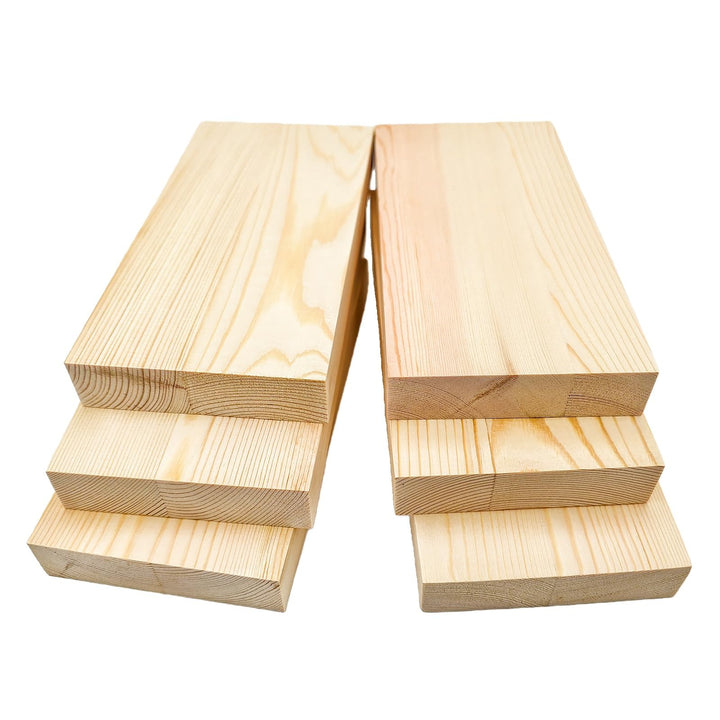 6 rechteckige Holzbretter, unlackierte Holzblöcke, 20 x 10 x 2,5 cm, blanko Holz-Bastelblöcke zum Sc
