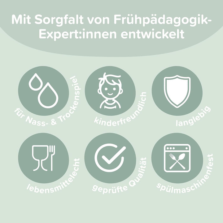 IInspire My Play – 3 x Sortier- und Ordnungsfächer aus Silikon – Kompatibel mit Sensory PlayTray – Z