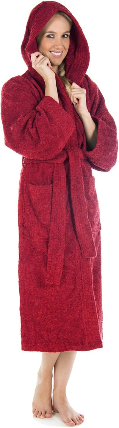 CelinaTex S-XXXL Bademantel Kapuze oder Schalkragen Uni lang aufgesetzte Taschen Damen Herren Unisex