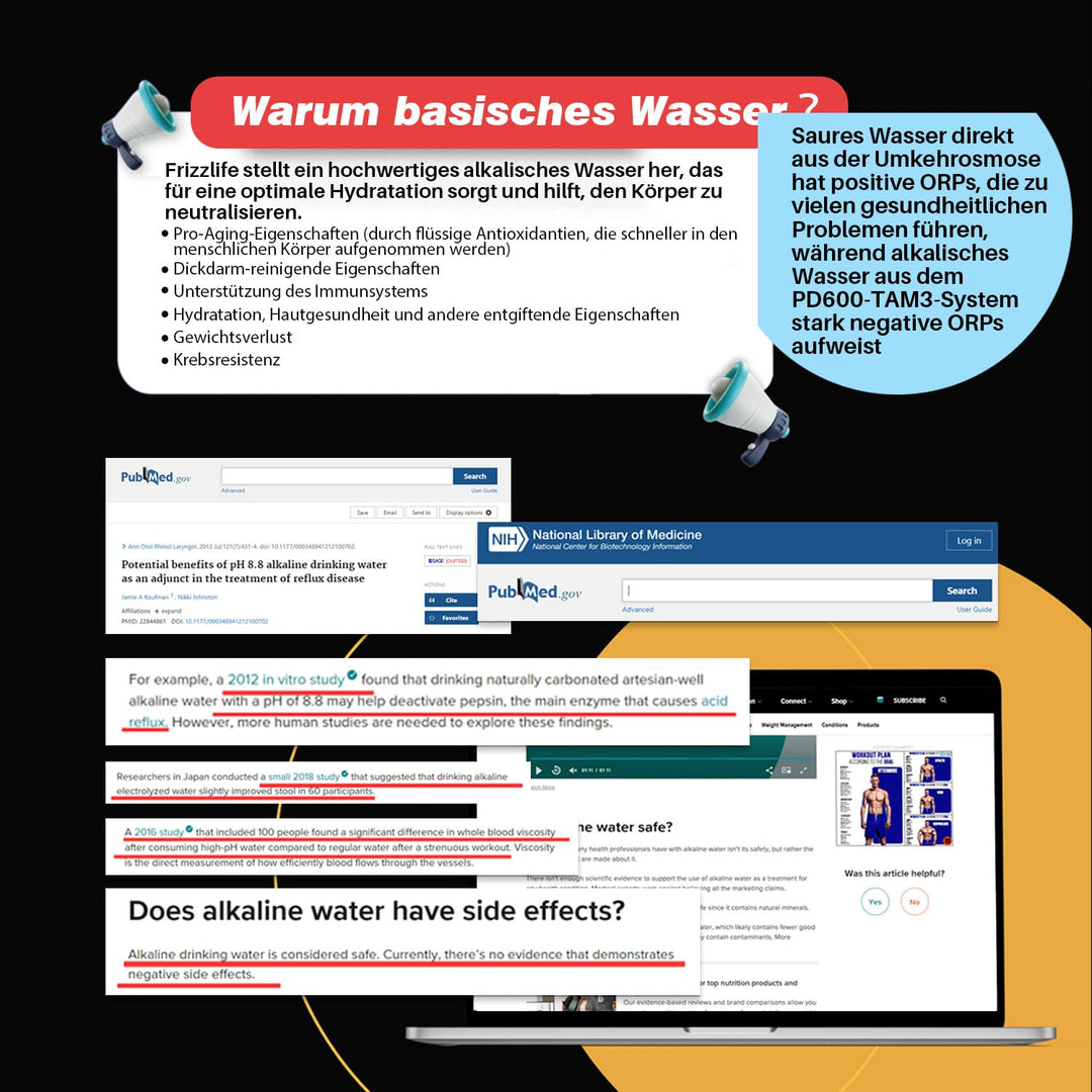 Frizzlife Umkehrosmose-Wasserfiltrationssystem-600 GPD RO -Hochdurchsatz, kein Wassertank, reduziert