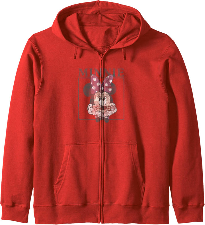 Disney Minnie Box Up Pink Polka Dot Bow Kapuzenjacke