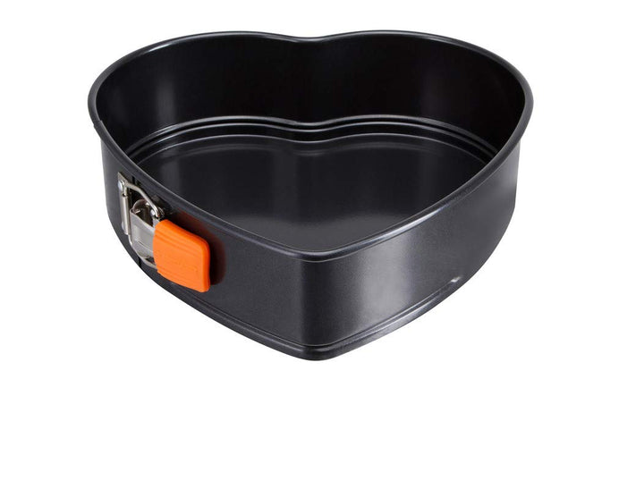 Le Creuset Antihaft Herz-Springform, 24,8 x 23,8 x 6,9 cm, Sauerteigbeständig, Aus Karbonstahl gefer