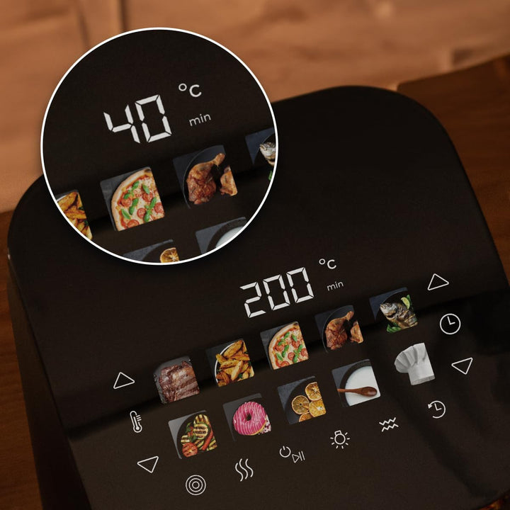 Cecotec Heissluftfritteuse ohne Öl - 8,5L - Grill - Doppelwiderstand - Integrierter Smoker - Air Fry