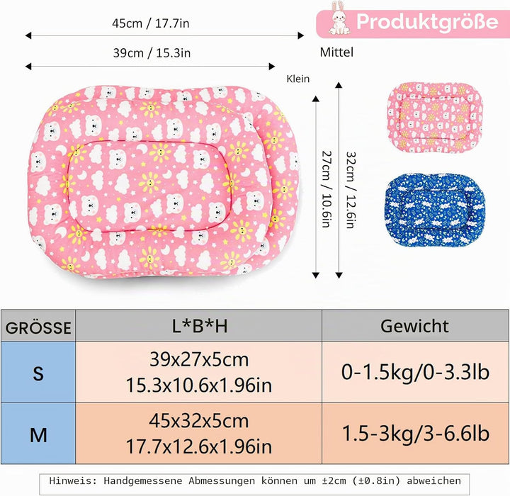 Wendbare Plüschkissenmatte, weich gepolstert, Haustierbett für kleine Hunde, Katzen, wendbar, Plüsch