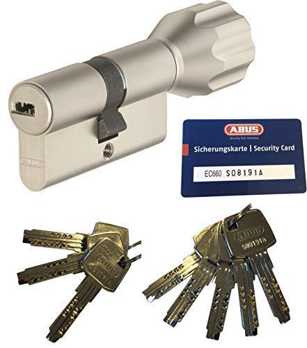 ABUS EC660 ECK660 Profil-Knaufzylinder Länge (a/b) Z55/K35mm (c=90mm) mit 8 Schlüssel, mit Sicherung
