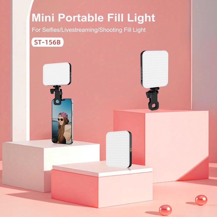156 LED Selfie Licht Handy, dimmbares Handy Licht 2500-9000K CRI 95 + 5000mAh Professionelles Videol