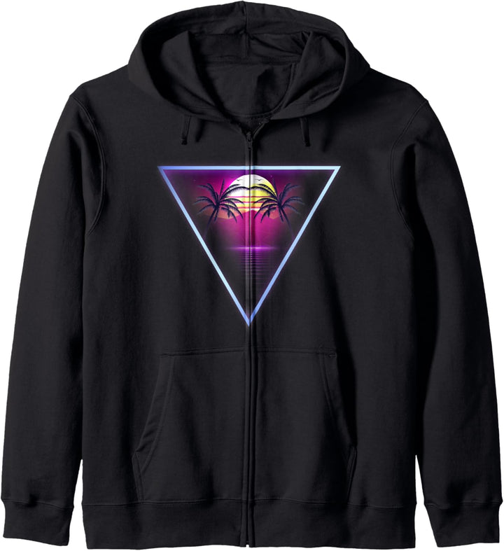 Vaporwave Paradise Ästhetische Retrowave Palme Gift Idea Kapuzenjacke